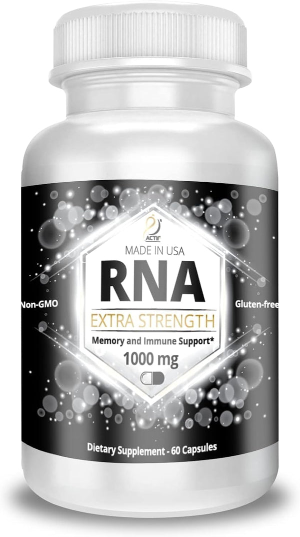 ACTIF RNA Extra Strength 1000 Mg Supplement, Memory and Immune Support, 60 Capsules