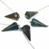 Natural Indian Agate Gemstone Rock Crystal Hexagonal Pointed Reiki Chakra Pendant