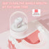 Kids U Shaped Electric Toothbrush, Toddler Toothbrush with 2 Brush Heads & 6 Cleaning Modes (Pink)