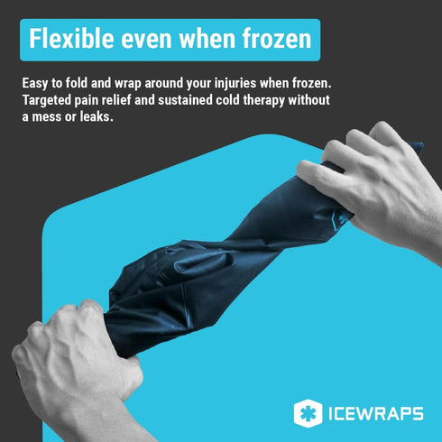 ICEWRAPS 10”x14” Reusable Ice Pack with Soft Fabric Cover - Multipurpose Flexible Cold Therapy Clay Ice Packs for Knee and Back Swelling, Injury, and Chronic Pain Relief