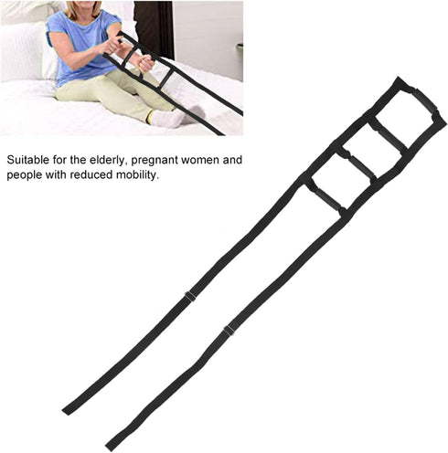 NutriEss Bed Ladder Assist, Rope Ladder with Metal Buckle, Pull Up Aid Device for Elderly, Sitting Hoist with Handle