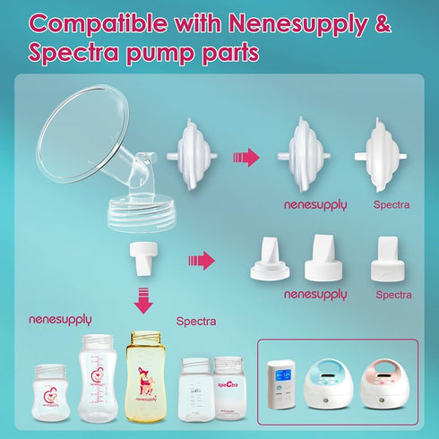 S2 S1 9 S2 17mm (17mm 4 Sets) Nenesupply Pump Parts Compatible with Spectra Plus Breast Pump to Replace Spectra Pump