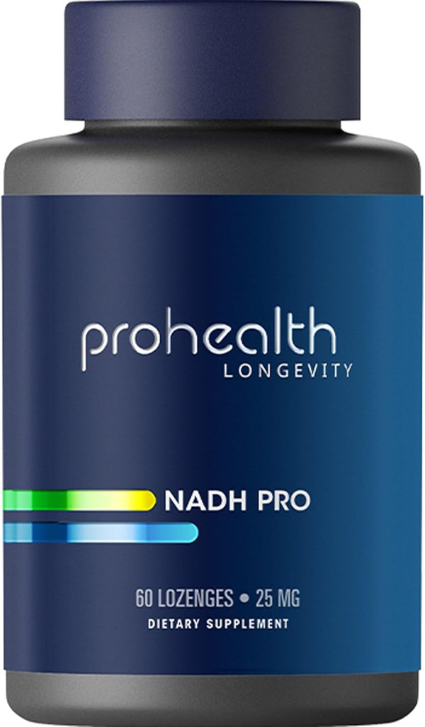ProHealth NADH Pro - 60 Fast-Acting Lozenges - NAD Booster (25 mg) for Energy, Memory, Focus, Mood Support