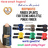 BodyMoves 2 Finger Splints Plus 10 Sleeves (12 pc Set, Aqua Blue)