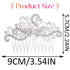 Yean Decorative Bride Wedding Hair Combs - Rhinestones Bridal Hair Accessories for Bridesmaids (Silver)