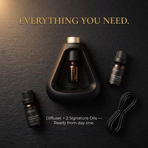 Set 2 0.33 oz Apex Starter Waterless Aromatherapy Diffuser + Fragrance Oils | Cold Air Nebulizing | Cabana & My Way fl