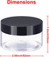 SATINIOR 24 Pieces Empty Clear Plastic Jars - Round Storage Containers with Lids for Beauty Products and Crafts