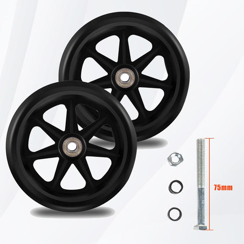 Generic 6-Inch (2pcs 8 Inch) Replacement Wheels for Walkers & Rollators Eco-Friendly Rubber Tire, Wear-Resistant PU