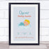 The Card Zoo New Baby Birth Details Christening Nursery Blonde Hair Boy Keepsake Gift Print