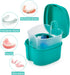 2 Pack Color Retainer Cleaner Case, Denture Cups for Soaking Dentures, Travel Container with Lid