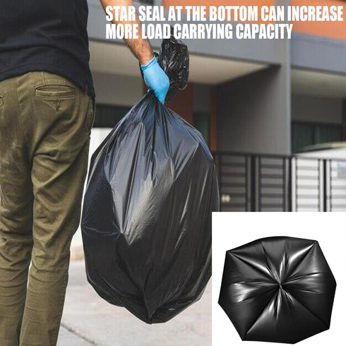 4-6 Gallon Trash Bags - 150 Count Black Garbage Bags for Bathroom, Office, Industrial, Commercial Use