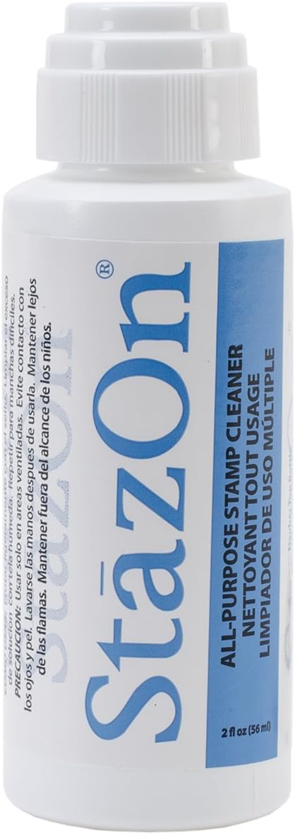 Tsukineko StazOn All-Purpose Stamp Cleaner, Lightly Lemon Scented, 2 Fluid Ounce Bottle