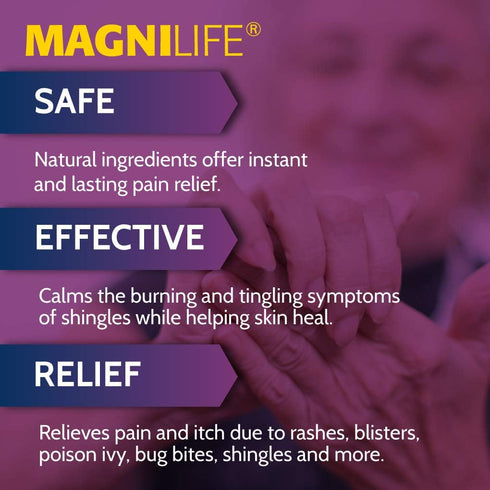 MagniLife Pain and Itch Relief Gel, Naturally Relieve Tingling, 1.8oz with Jasmine and Mezereon