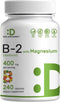 DEAL SUPPLEMENT Vitamin B2 400mg (Riboflavin) with Magnesium Glycinate 400mg, 240 Capsules