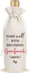 Wxiben Pregnancy Announcement Wine Gift Bag Pairs Well With Becoming Grandparents Wine