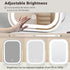 Portable Makeup Travel Mirror with Lights, Small LED Vanity Mirror, 1200mAh Battery, Dimmable Touch Screen, Folding