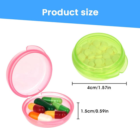 WLLHYF 5 Packs Mini Pill Case Small Pill Organizer Box Portable Vitamin Holder Travel Pill Container for Pocket Purse