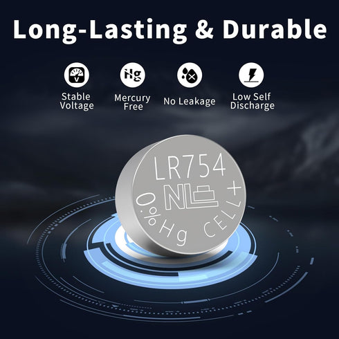 PKCELL LR754 AG5 1.5 309 393 SR754W (20 Count (Pack 1)) Battery Button Cell Battery Volt Alkailine Coin Batteries