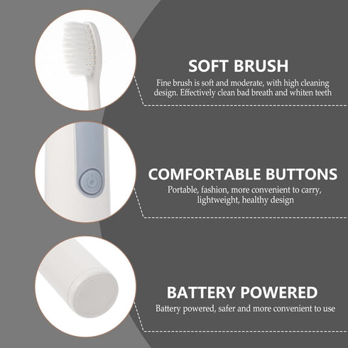 Waterproof Electric Toothbrush with Soft Bristles for Adult Oral Care