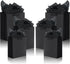 QIELSER 12 Pack Black Gift Bags with Ribbon Handles, Kraft Paper Gift Bags with Tissue Paper in 3 Sizes for Parties