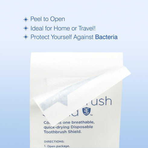 Pack of 3 Toothbrush Shields - Disposable, Breathable, Quick-Drying - Perfect for Travel, Home & Office