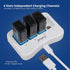 Pallus 9V 850mAh 9V Charger,6F22 Detectors,Toys,Flashlights4Pack Rechargeable Battery, Lithium-Ion Rechargeable