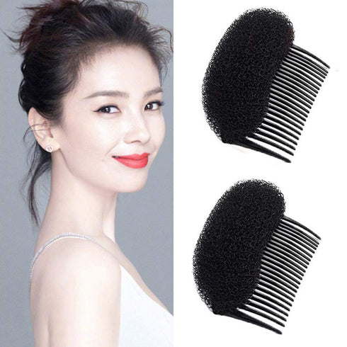 Pack of 2 Hair Styling Clip Stick Bun Maker Braid Tool - Charming Bump It Up Volume Inserts Do Beehive Hair Styler