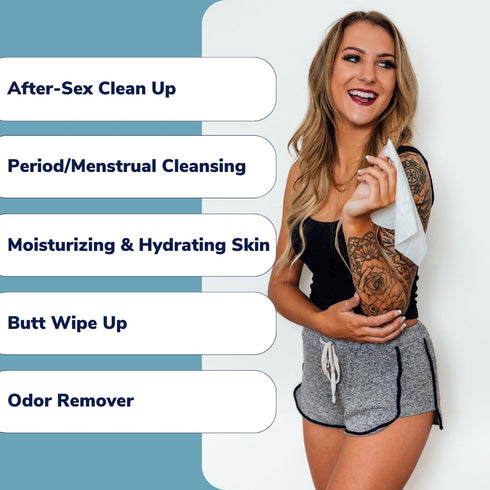 Royal Intimate Cleansing Feminine Wipes - Vaginal Hygiene & Period Care, Unscented, pH Balanced, 40 Count
