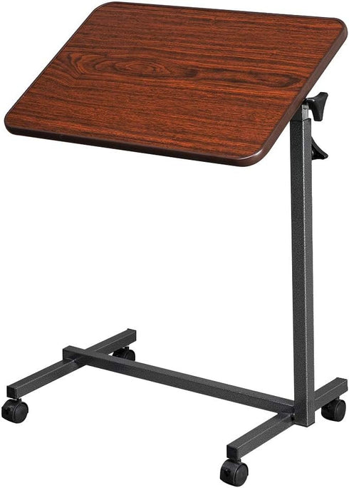 Vasitelan Overbed Table Bedside Table,Swivel Wheel Rolling Tray,Adjustable Over Bedside Home Desk,Laptop, Reading