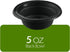 PLASTICPRO 200 PCS Black Plastic Bowls, 5 oz Small Disposable Soup Bowls for Party and Wedding