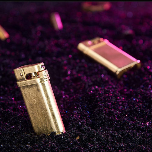 Vintage Trench Lighter Kerosene Copper Lighter - Windproof Brass Lighter for Men