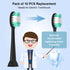 10 Pack Replacement Toothbrush Heads Compatible with AquaSonic Black Series for Electric Toothbrush