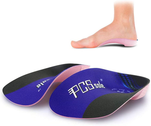 PCSsole’s 3/4 Orthotics Shoe Insoles, High Arch Supports for Plantar Fasciitis, Flat Feet, Relief Heel Spur Pain