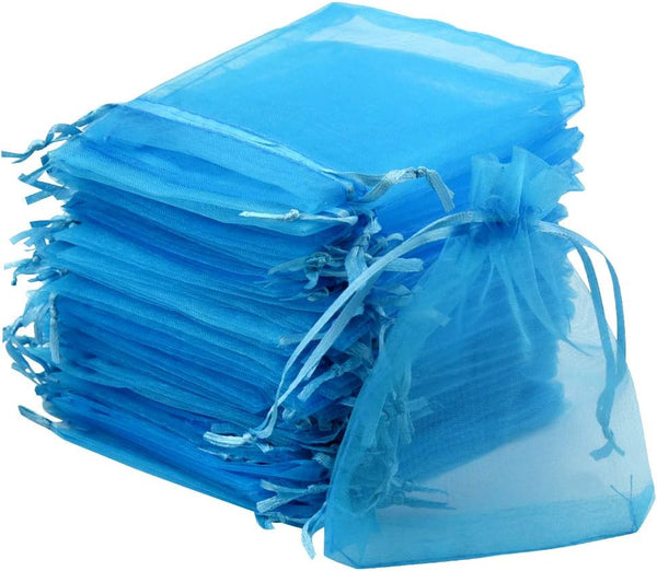 50pcs Organza Bags 3.54''x4.33'' (9x11cm) Satin Drawstring Pouch for Wedding Party Favor Gift, Jewelry, Watch Bags