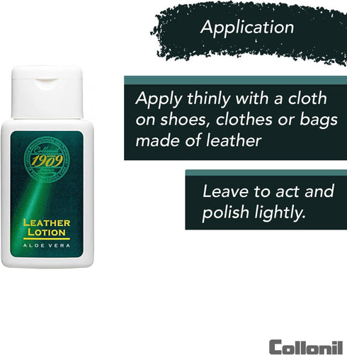 Collonil 1909 Leather Lotion 3.38 Fl Oz - Exclusive Care for Smooth Leather with Aloe Vera & Oils