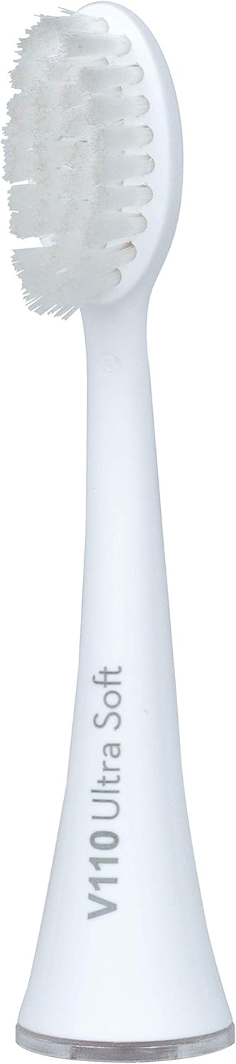 V110 Pack 3. PRO-SYS White VarioSonic Electric Toothbrush Replacement Head, Ultra Soft, of Also fits Burst Brush!