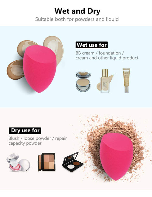 InnoGear Makeup Sponge, 10 Pcs Blender Set, Beauty Cosmetic Foundation Applicator Puff, Multi Colored