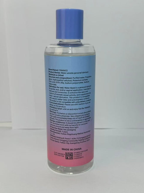 YIRANICE 8 oz Water-Based Personal Lubricant, Water Soluble, Gentle and Skin-Friendly
