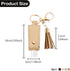 4 Pack Small Hand Sanitizer Keychain Portable Leather Empty Bottles for Toiletry Shampoo Lotion Soap