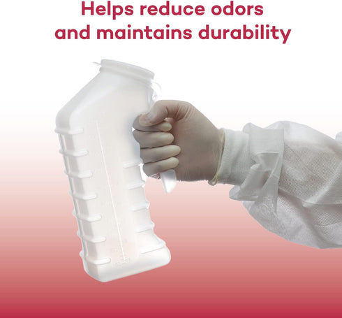 Dealmed Male Urinal with Attached Cover – Portable Urinals for Men, 1 Ounce Increments Up to 1000 cc, 2/pk