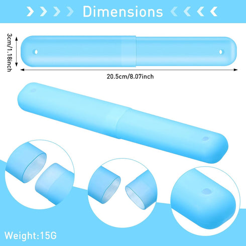 60 Pieces Plastic Toothbrush Holders, Portable Travel Toothbrush Case Cover Protectors for Indoor Outdoor Travel