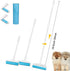 Large Reusable Lint Rollers, 8 Inch Washable Pet Hair Remover with 3 Extendable Handle, Sticky Lint Remover Brush Set