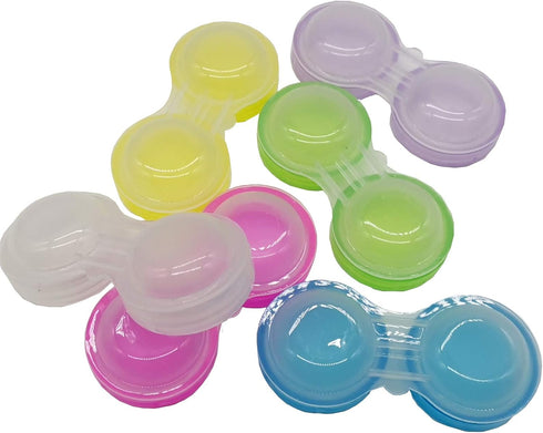 RONYOUNG 60PCS 6 Contact Lens Cases Contact Lens Holder Box Left/Right Eyes Contact Lens Container, Colors
