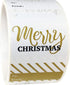 Merry & Bright Gold Gift Tag Stickers, 2 x 3 Inch Holiday Labels, Roll of 100 with 4 Festive Designs
