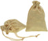 20Pcs Drawstring Burlap Bags, Jute Sacks for Jewelry Candy Pouch, Christmas Wedding Party Favor Gift Bags (Flaxen, 2.7