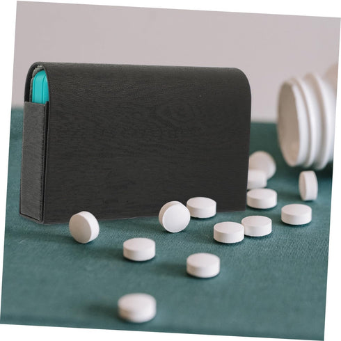 Weekly Medicine Organizer Box with Compartments Portable Reusable Pill Case with Lid and Storage Bag Compact Organizer