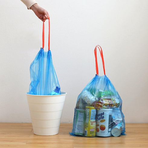 3 Gallon Blue Drawstring Small Trash Bags - 220 Counts Garbage Bags