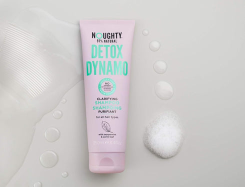 Noughty 97% Natural Detox Dynamo Clarifying Shampoo, Refreshing Hair Care with Peppermint and Sorrel Leaf