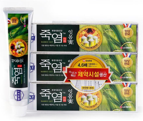Itmomgo Korean Bamboo Salt Toothpaste, 4.23 oz*3, Total 12.69 oz, Jukyeom Toothpaste for Fresh