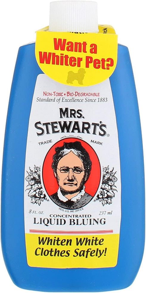Mrs. Stewart's Bluing 8 oz. Mrs. Stewart's Unscented Scent Laundry Whitener Liquid